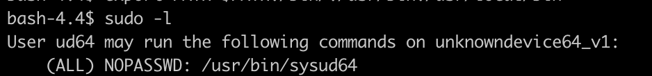 sudo -l